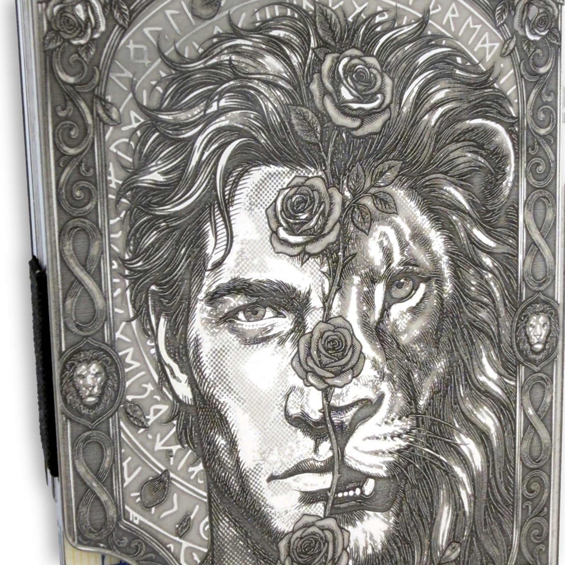 Moxxley MX-402 stainless steel card holder – engraving close-up detail (back)
