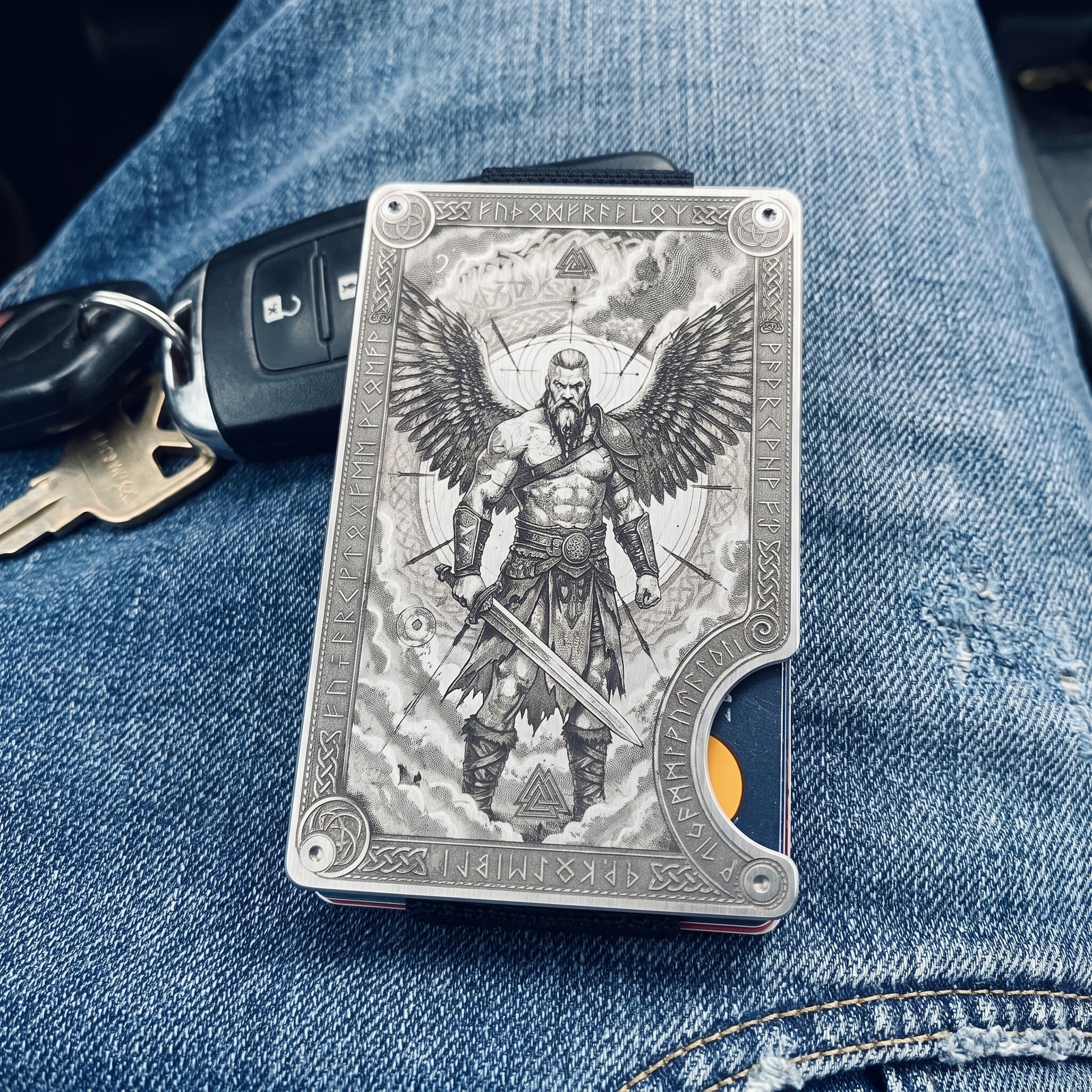 Moxxley MX-413 minimalist metal card holder – slim wallet, gift for men