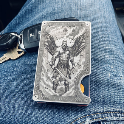 Moxxley MX-413 minimalist metal card holder – slim wallet, gift for men