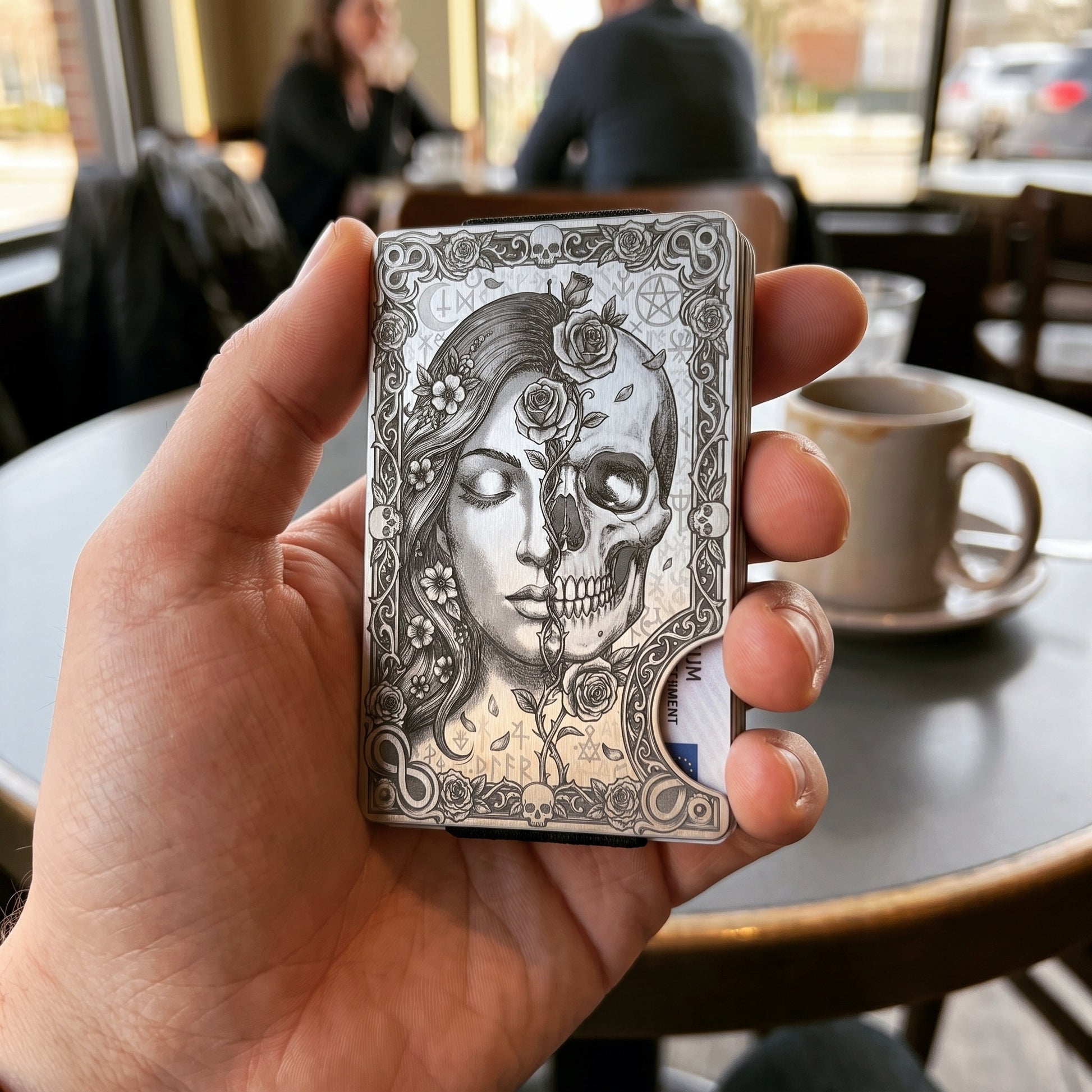 Moxxley MX-402 minimalist metal card holder – slim wallet, gift for men