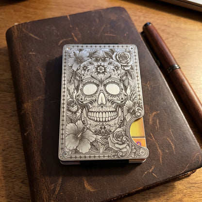 Moxxley MX-405 minimalist metal card holder – slim wallet, gift for men