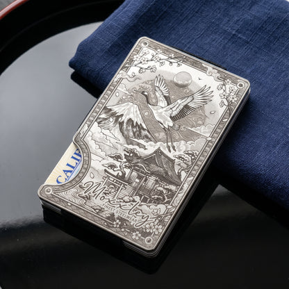 Moxxley MX-412 minimalist metal card holder – slim wallet, gift for men
