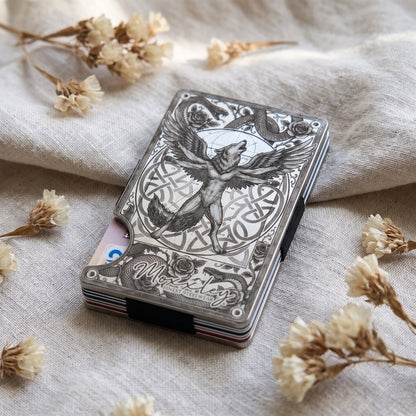 Moxxley MX-408 minimalist metal card holder – slim wallet, gift for men