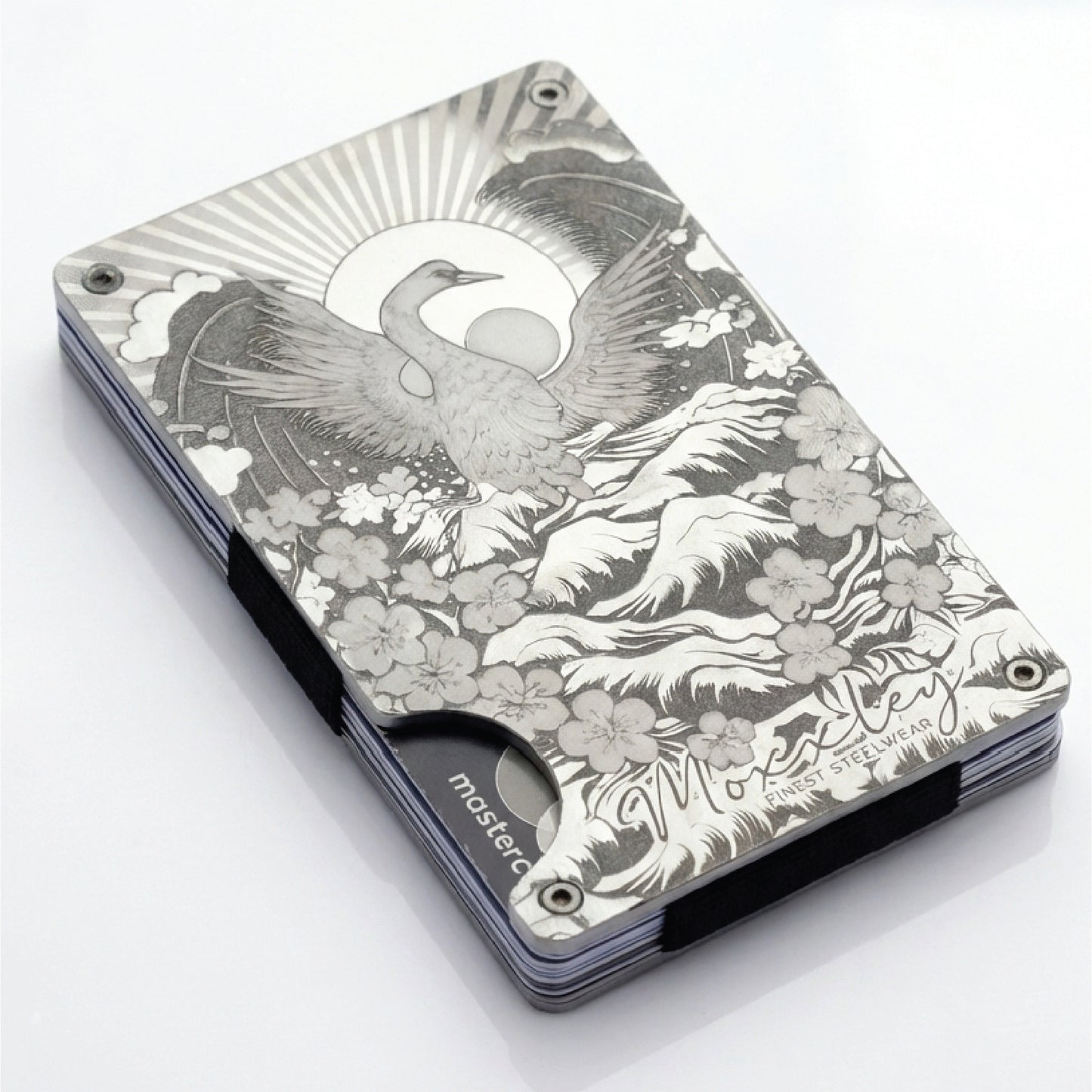Moxxley MX-112 slim metal credit card holder – 316 stainless steel minimalist wallet