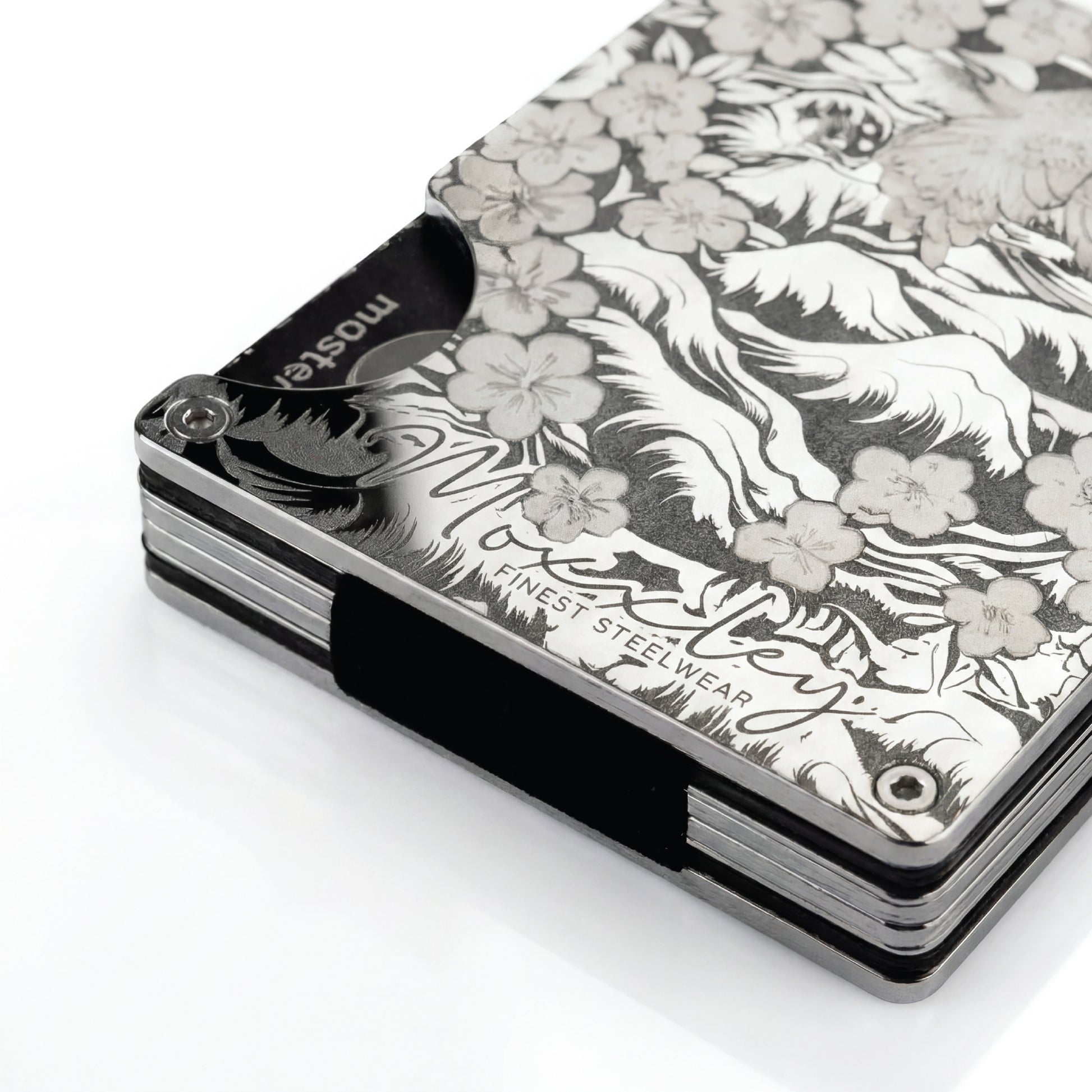 Moxxley MX-112 slim metal credit card holder – 316 stainless steel minimalist wallet