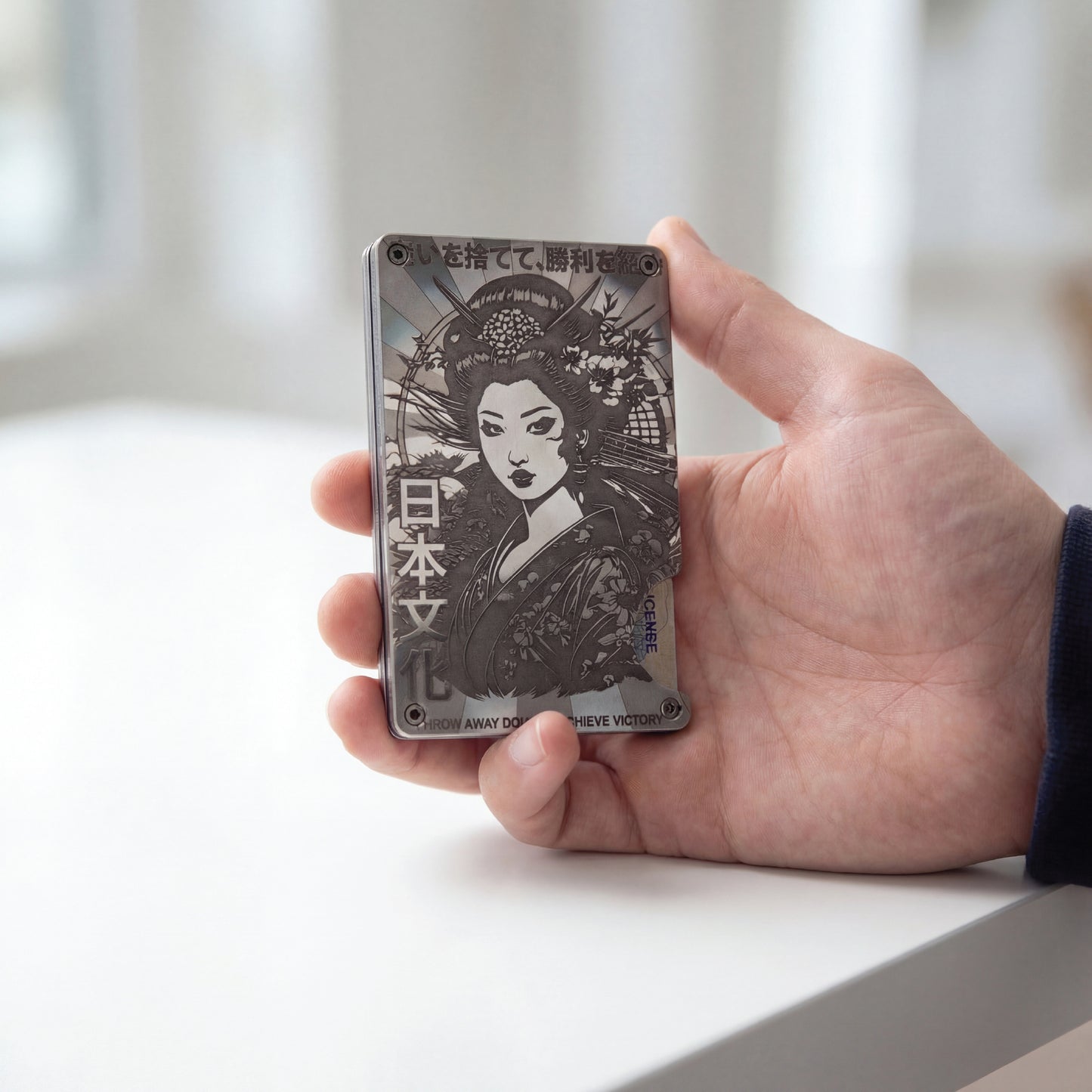 Moxxley MX-113 slim metal credit card holder – 316 stainless steel minimalist wallet