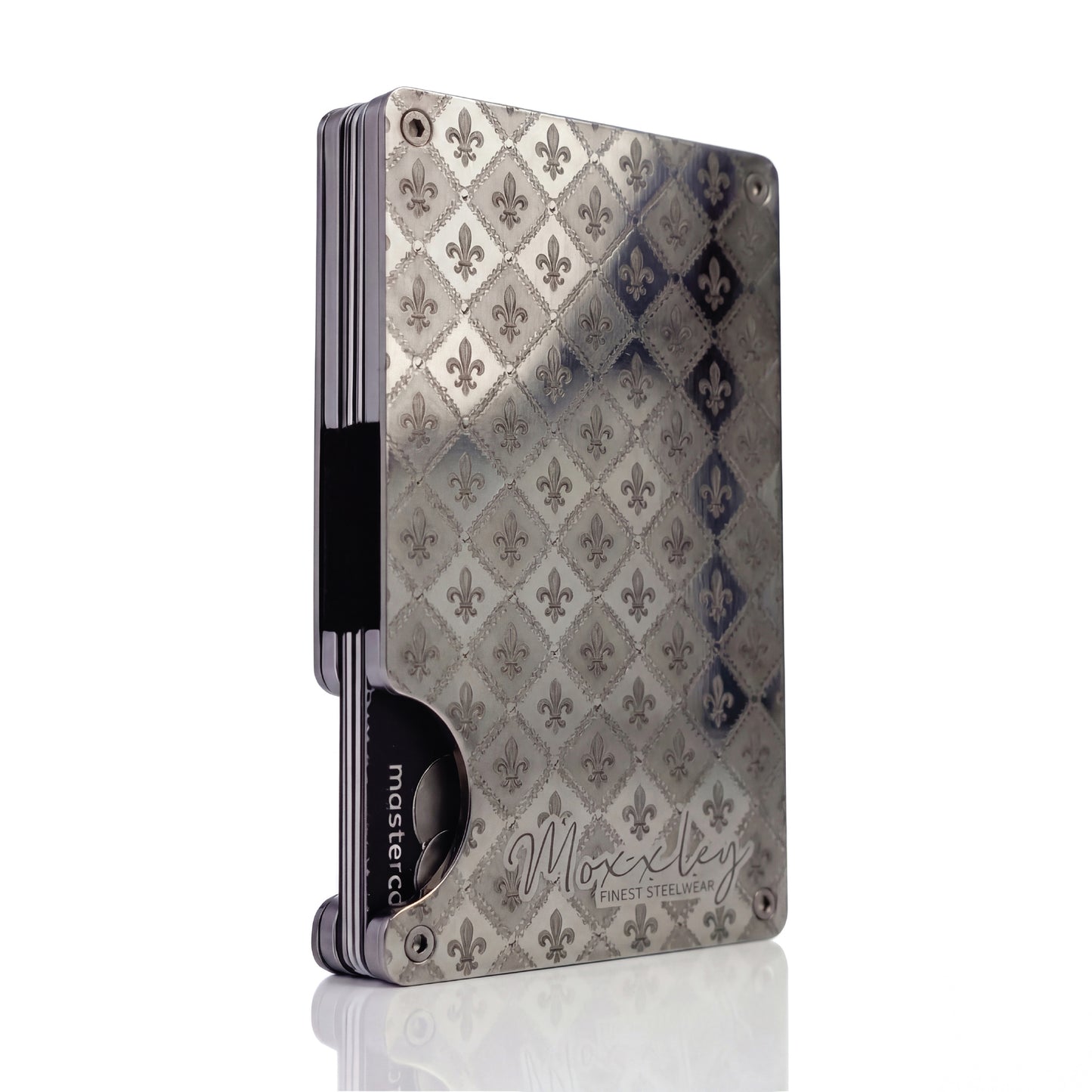 Moxxley MX-200 slim metal credit card holder – 316 stainless steel minimalist wallet