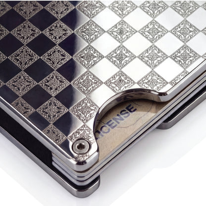 Moxxley MX-204 slim metal credit card holder – 316 stainless steel minimalist wallet