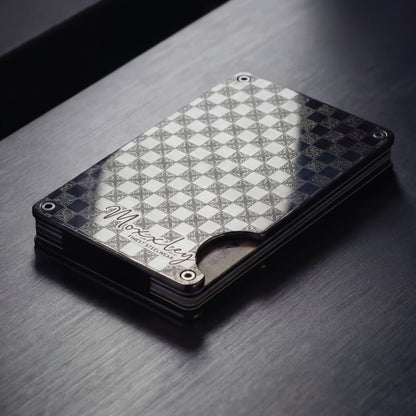 Moxxley MX-204 slim metal credit card holder – 316 stainless steel minimalist wallet