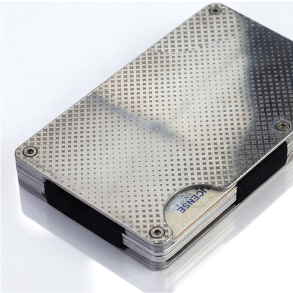 Moxxley MX-219 slim metal credit card holder – 316 stainless steel minimalist wallet