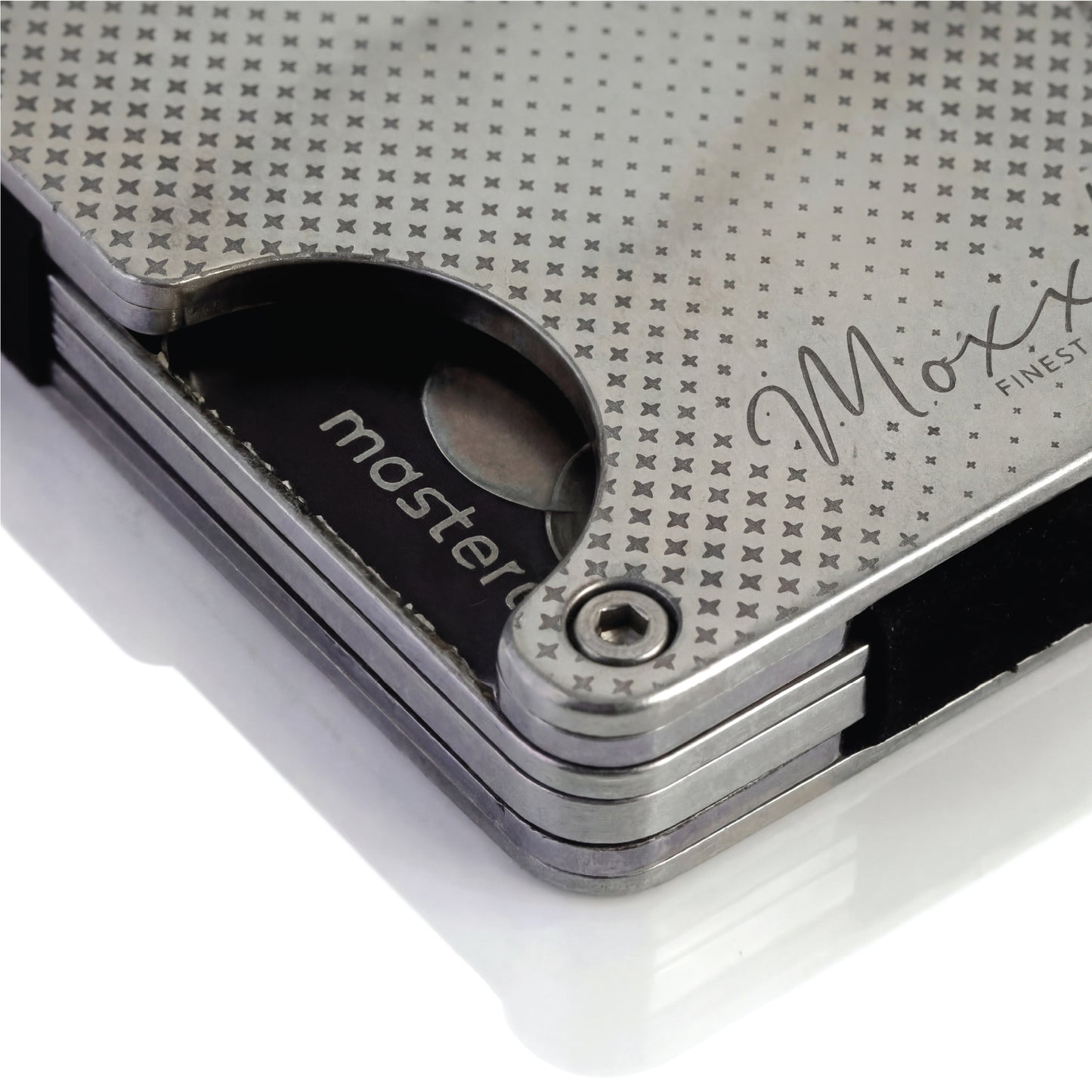 Moxxley MX-219 slim metal credit card holder – 316 stainless steel minimalist wallet