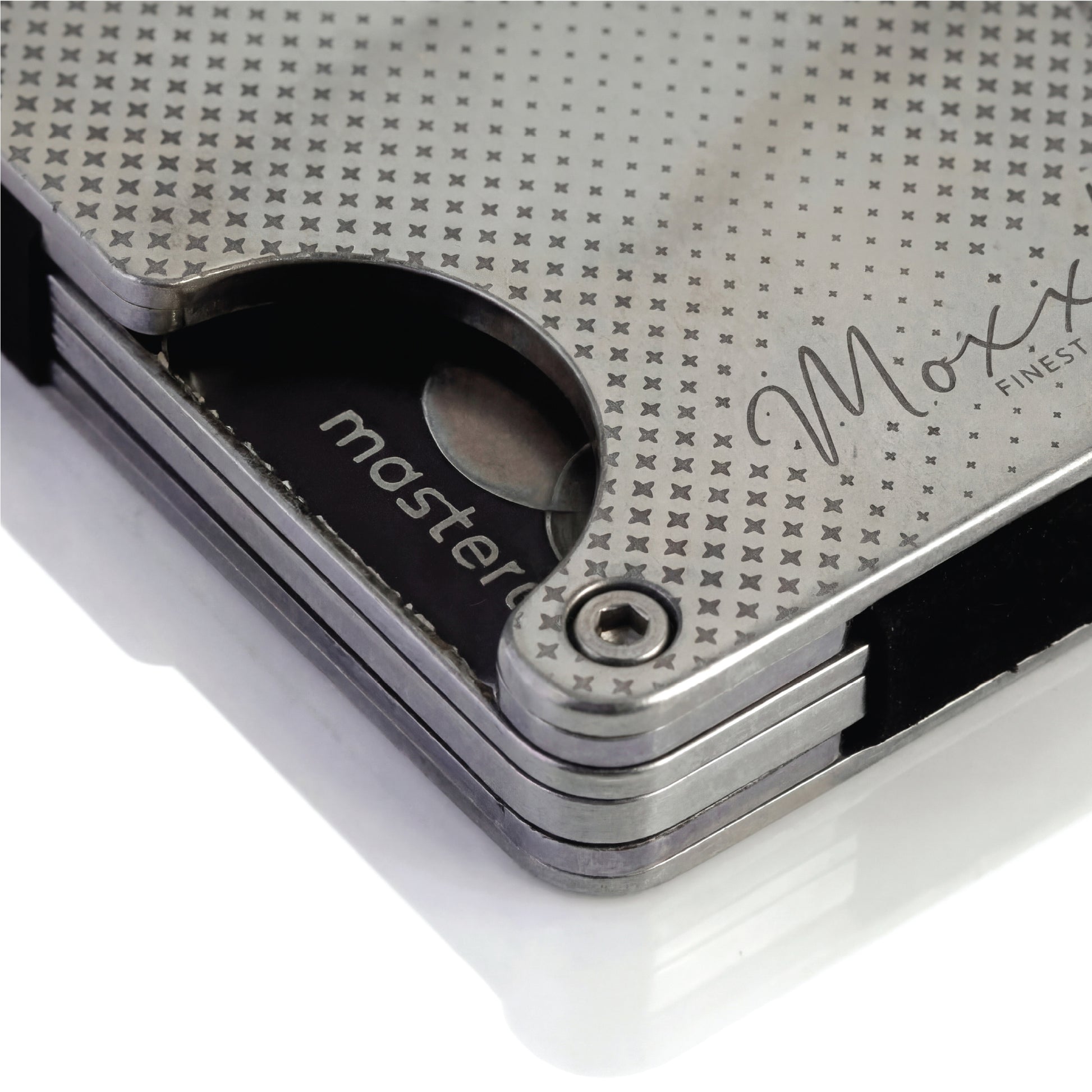 Moxxley MX-219 slim metal credit card holder – 316 stainless steel minimalist wallet