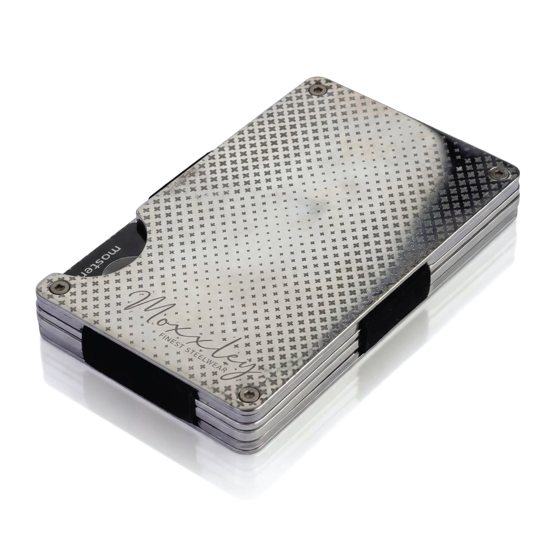 Moxxley MX-219 slim metal credit card holder – 316 stainless steel minimalist wallet