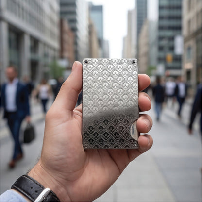 Moxxley MX-231 slim metal credit card holder – 316 stainless steel minimalist wallet