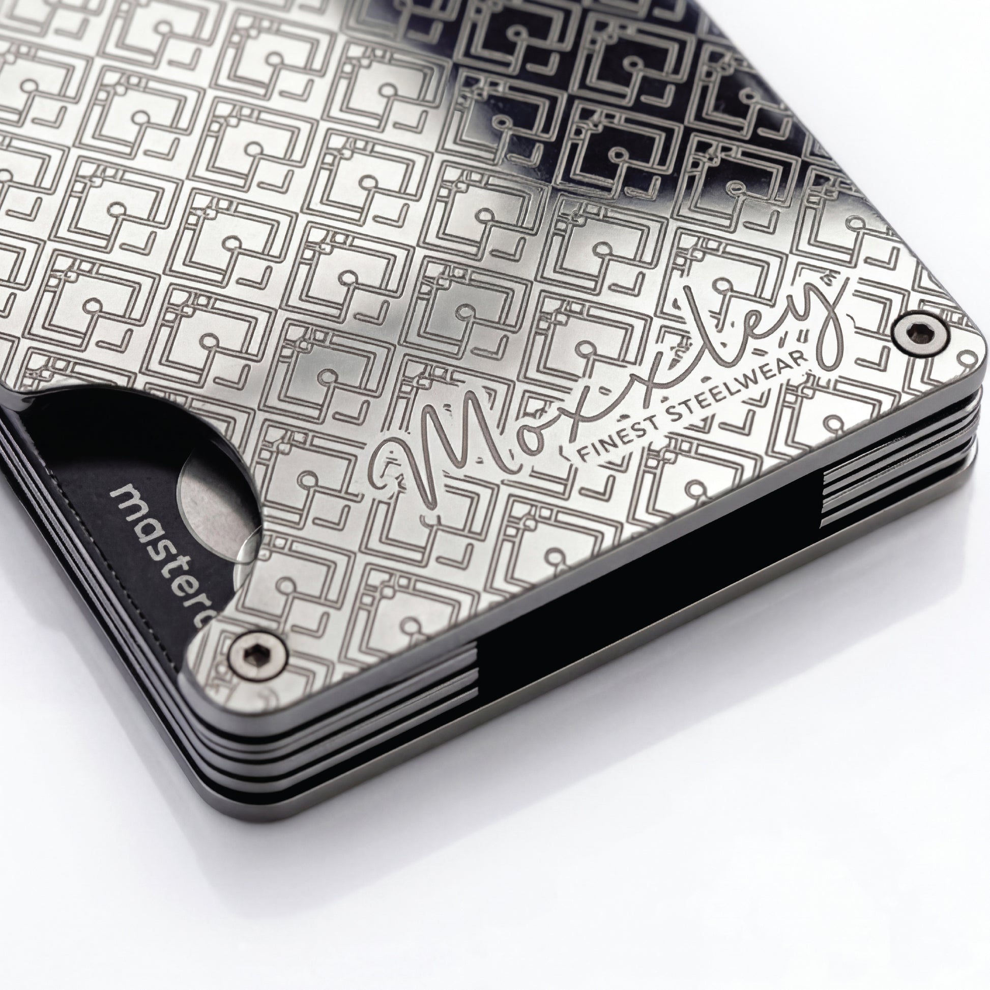 Moxxley MX-231 slim metal credit card holder – 316 stainless steel minimalist wallet