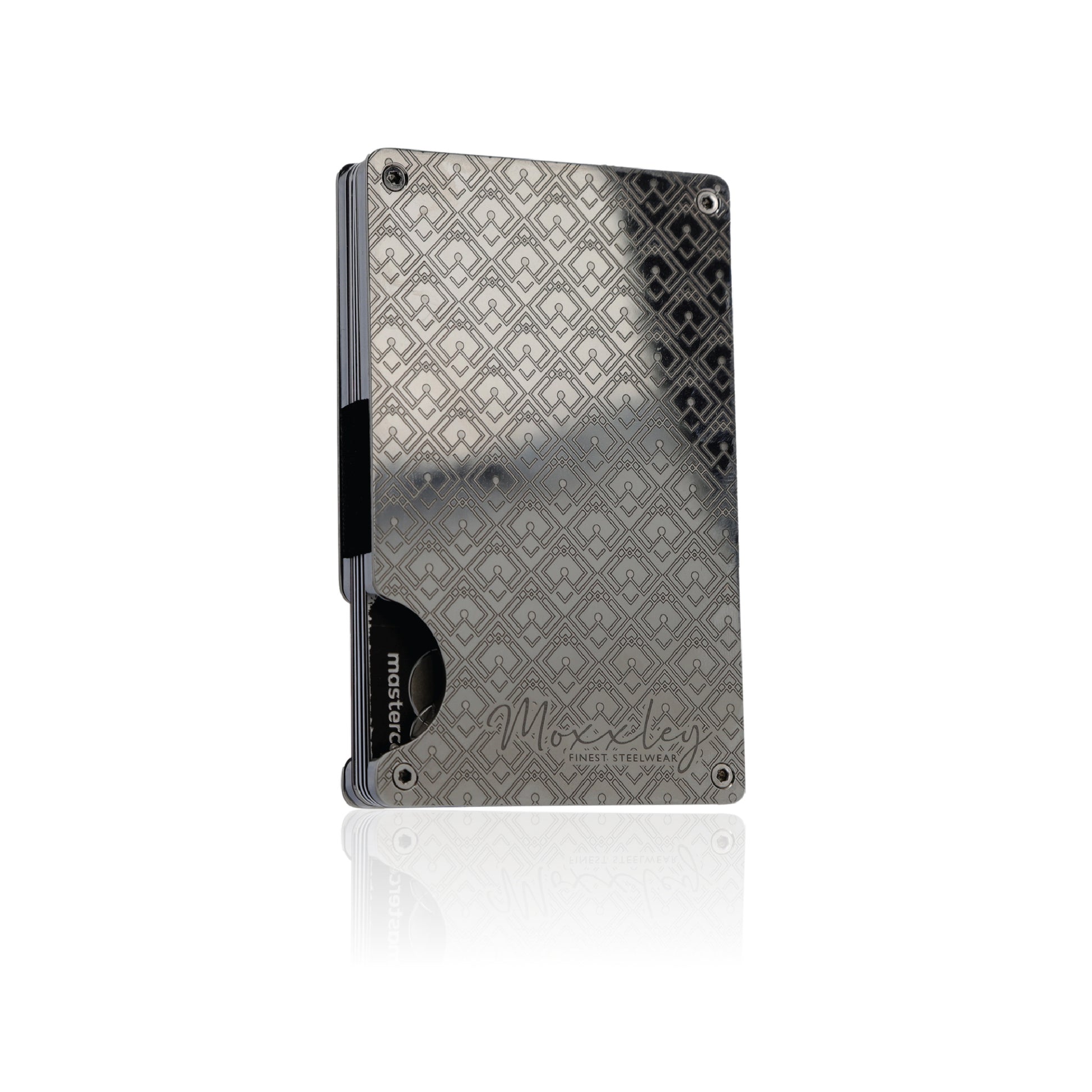 Moxxley MX-231 slim metal credit card holder – 316 stainless steel minimalist wallet