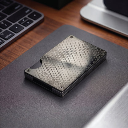 Moxxley MX-300 slim metal credit card holder – 316 stainless steel minimalist wallet