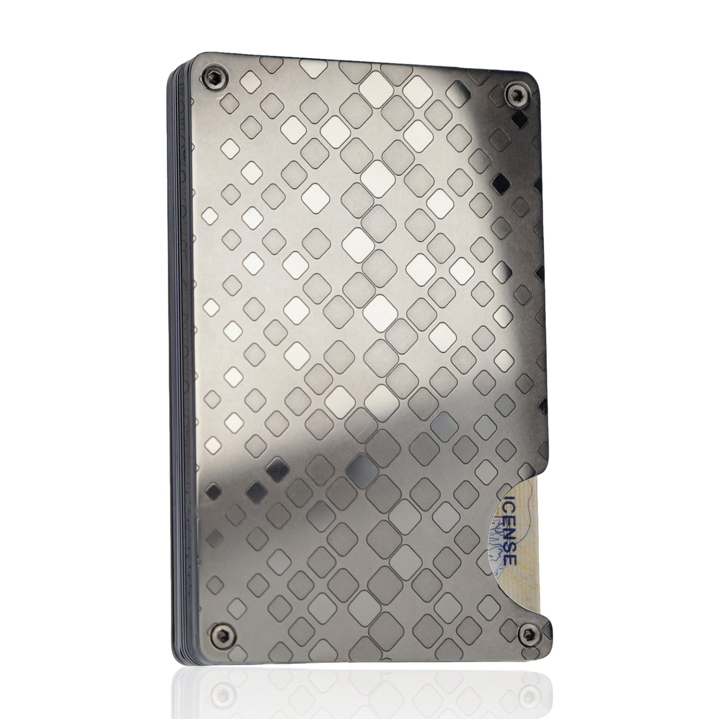 Moxxley MX-301 slim metal credit card holder – 316 stainless steel minimalist wallet