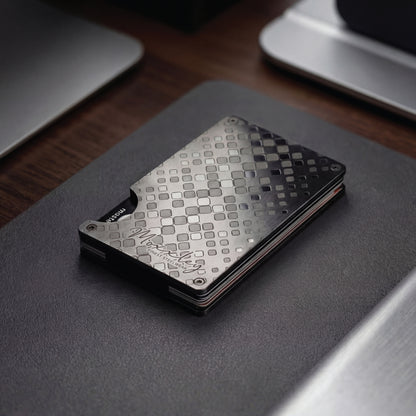Moxxley MX-301 slim metal credit card holder – 316 stainless steel minimalist wallet