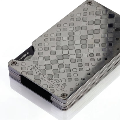 Moxxley MX-301 slim metal credit card holder – 316 stainless steel minimalist wallet