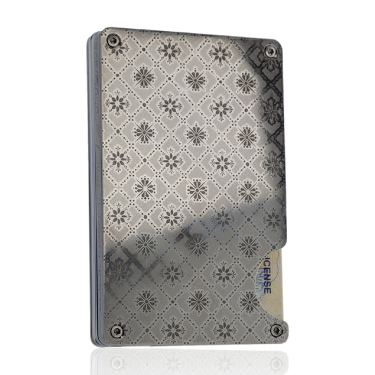 Moxxley MX-302 slim metal credit card holder – 316 stainless steel minimalist wallet