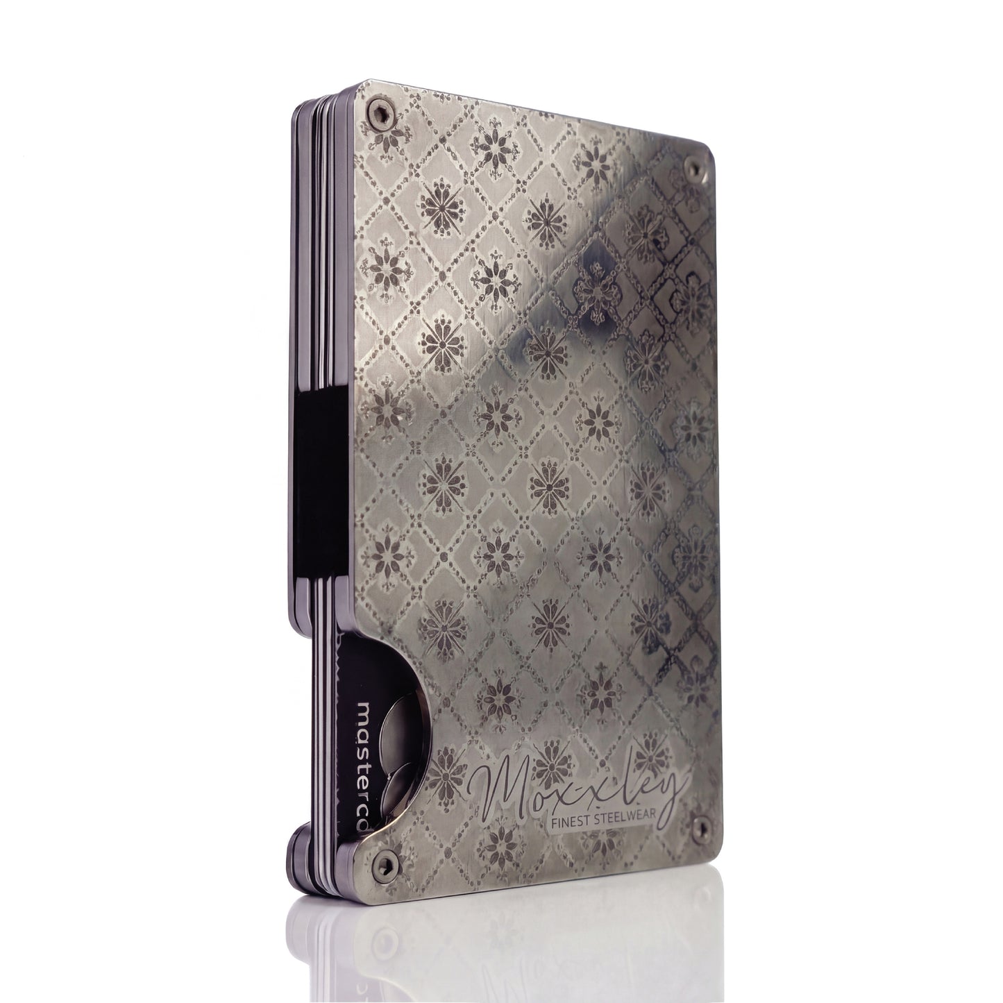 Moxxley MX-302 slim metal credit card holder – 316 stainless steel minimalist wallet