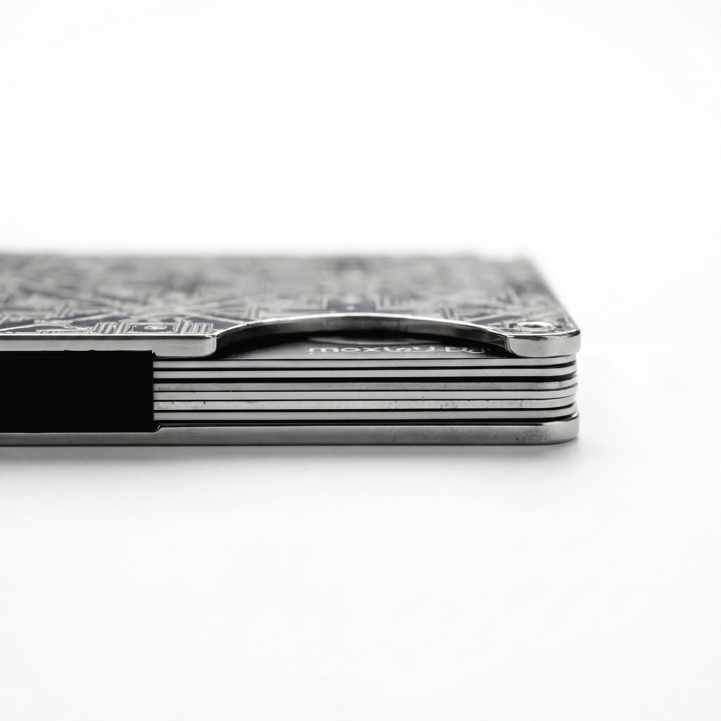 Moxxley MX-304 slim metal credit card holder – 316 stainless steel minimalist wallet