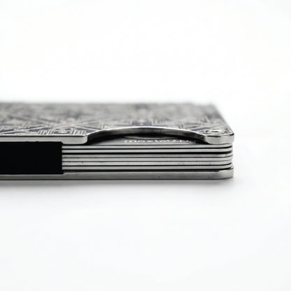 Moxxley MX-304 slim metal credit card holder – 316 stainless steel minimalist wallet