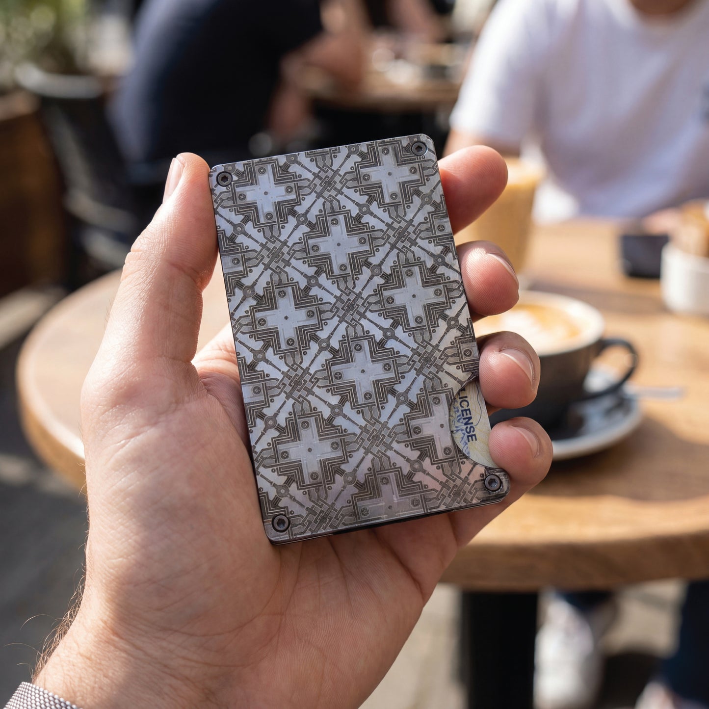 Moxxley MX-304 slim metal credit card holder – 316 stainless steel minimalist wallet