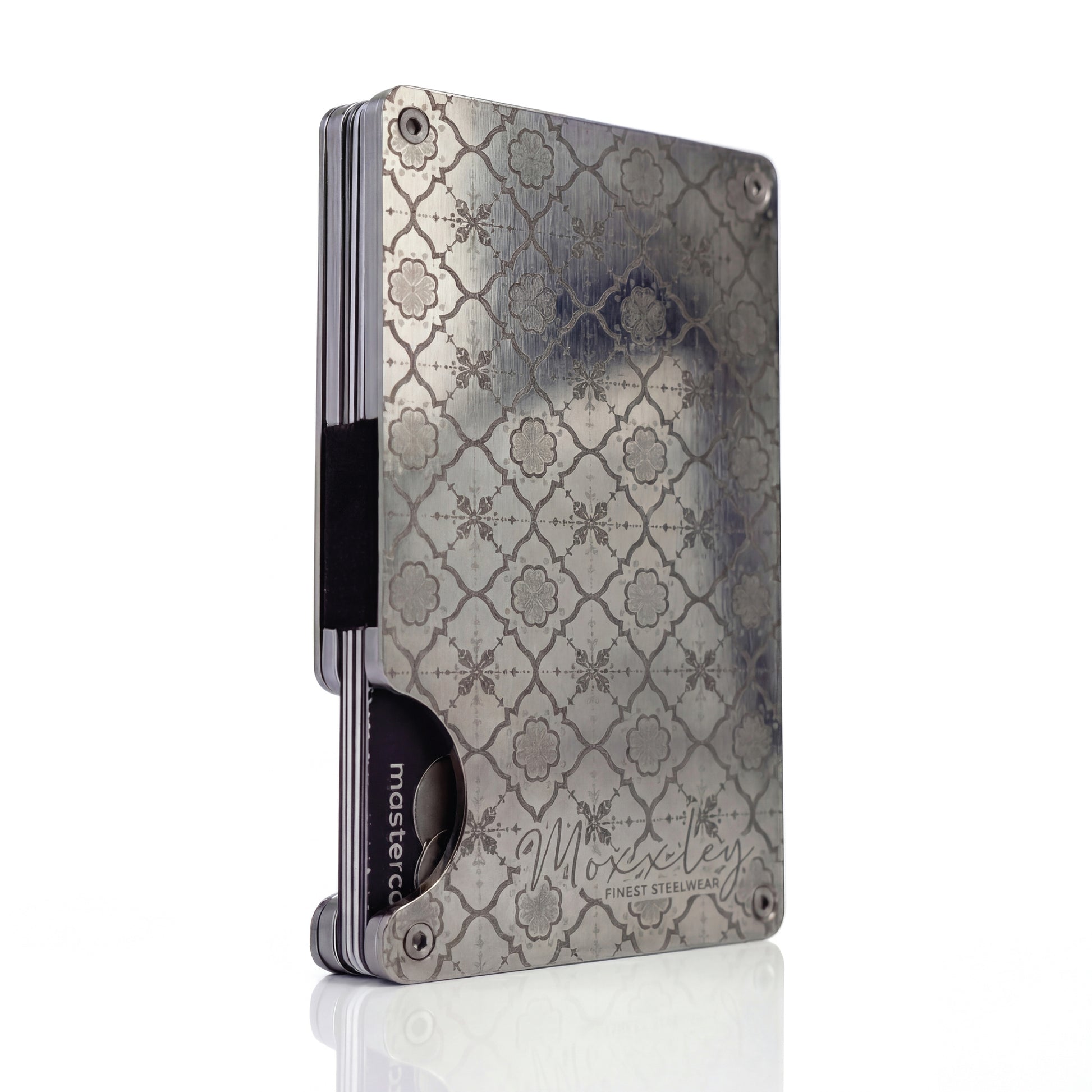Moxxley MX-305 slim metal credit card holder – 316 stainless steel minimalist wallet