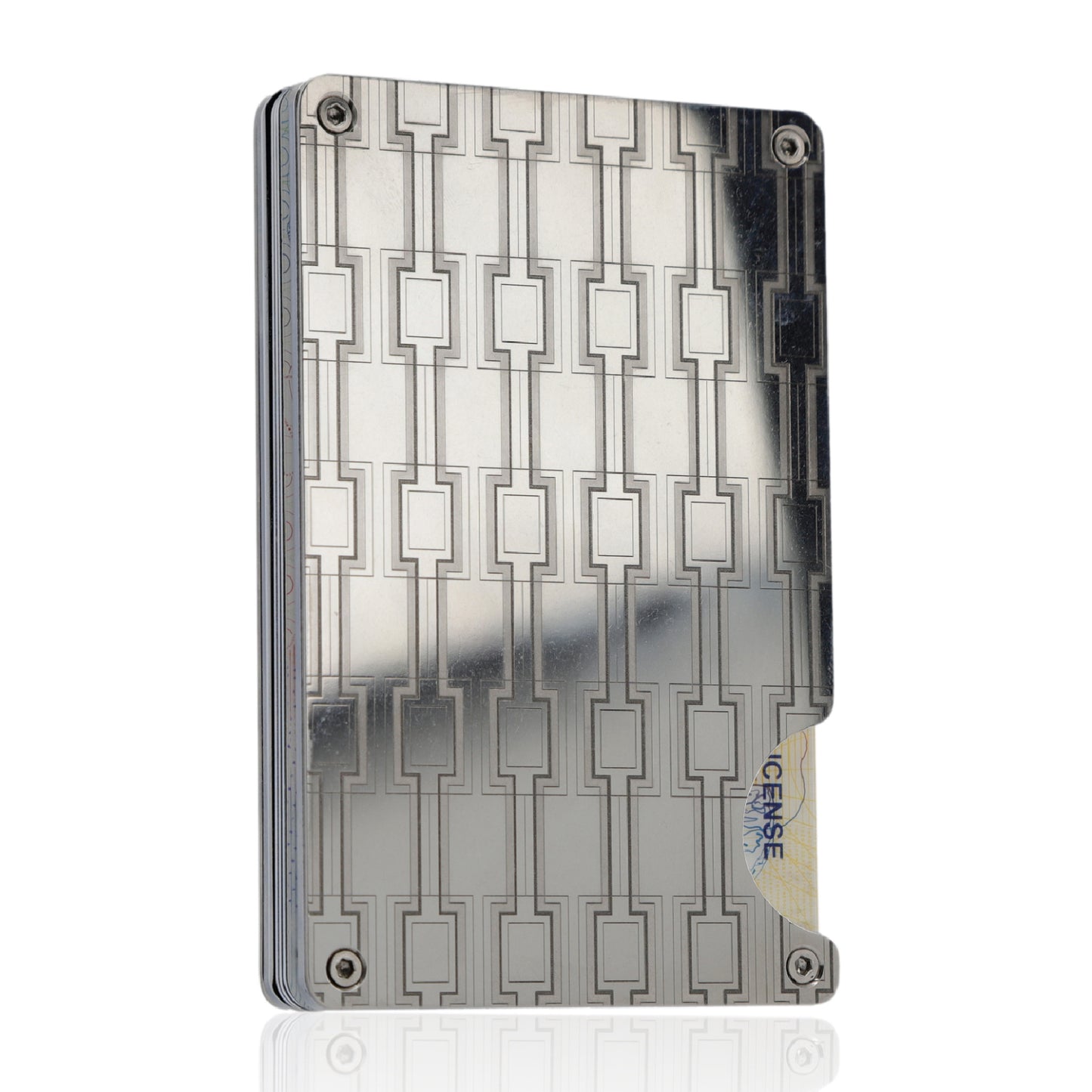 Moxxley MX-306 slim metal credit card holder – 316 stainless steel minimalist wallet