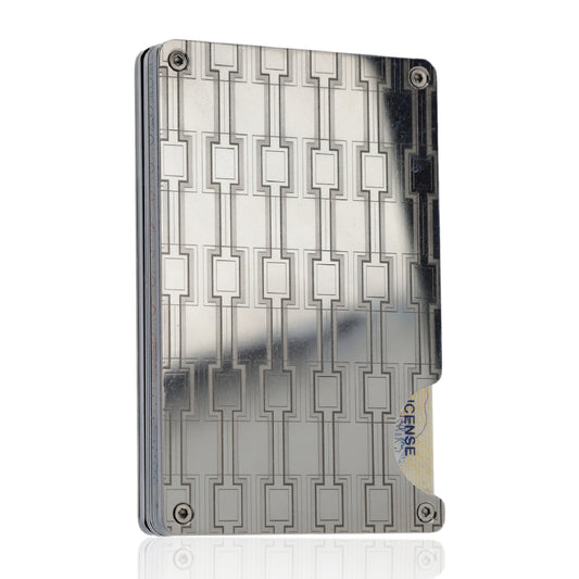 Moxxley MX-306 slim metal credit card holder – 316 stainless steel minimalist wallet