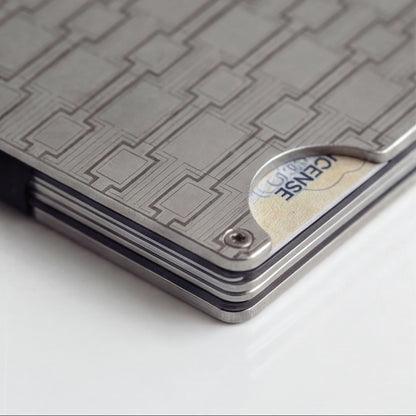 Moxxley MX-306 slim metal credit card holder – 316 stainless steel minimalist wallet