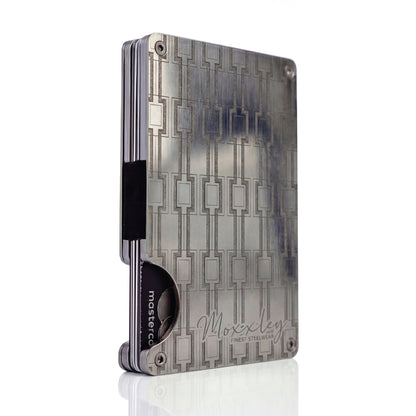 Moxxley MX-306 slim metal credit card holder – 316 stainless steel minimalist wallet