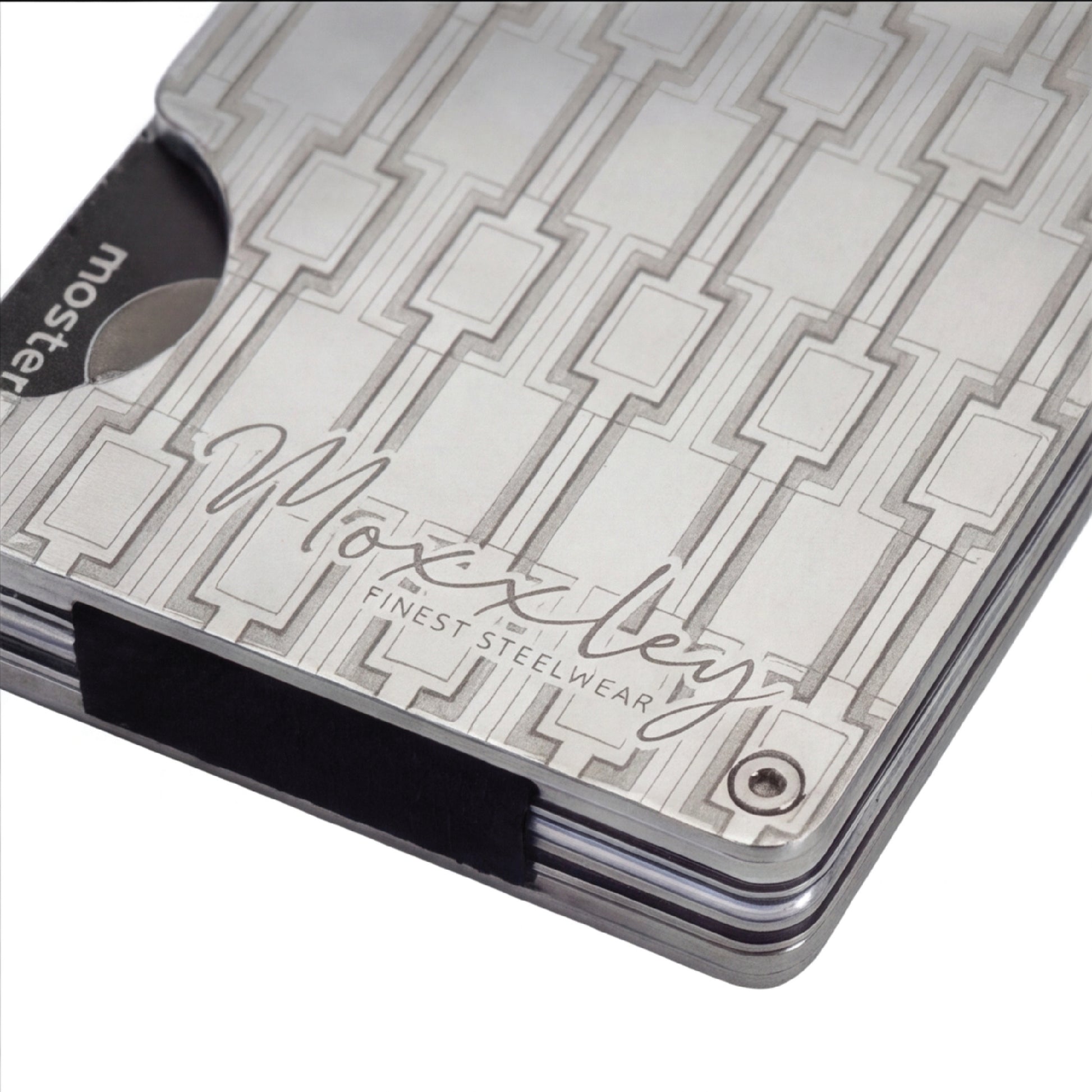 Moxxley MX-306 slim metal credit card holder – 316 stainless steel minimalist wallet