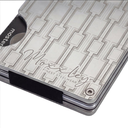 Moxxley MX-306 slim metal credit card holder – 316 stainless steel minimalist wallet
