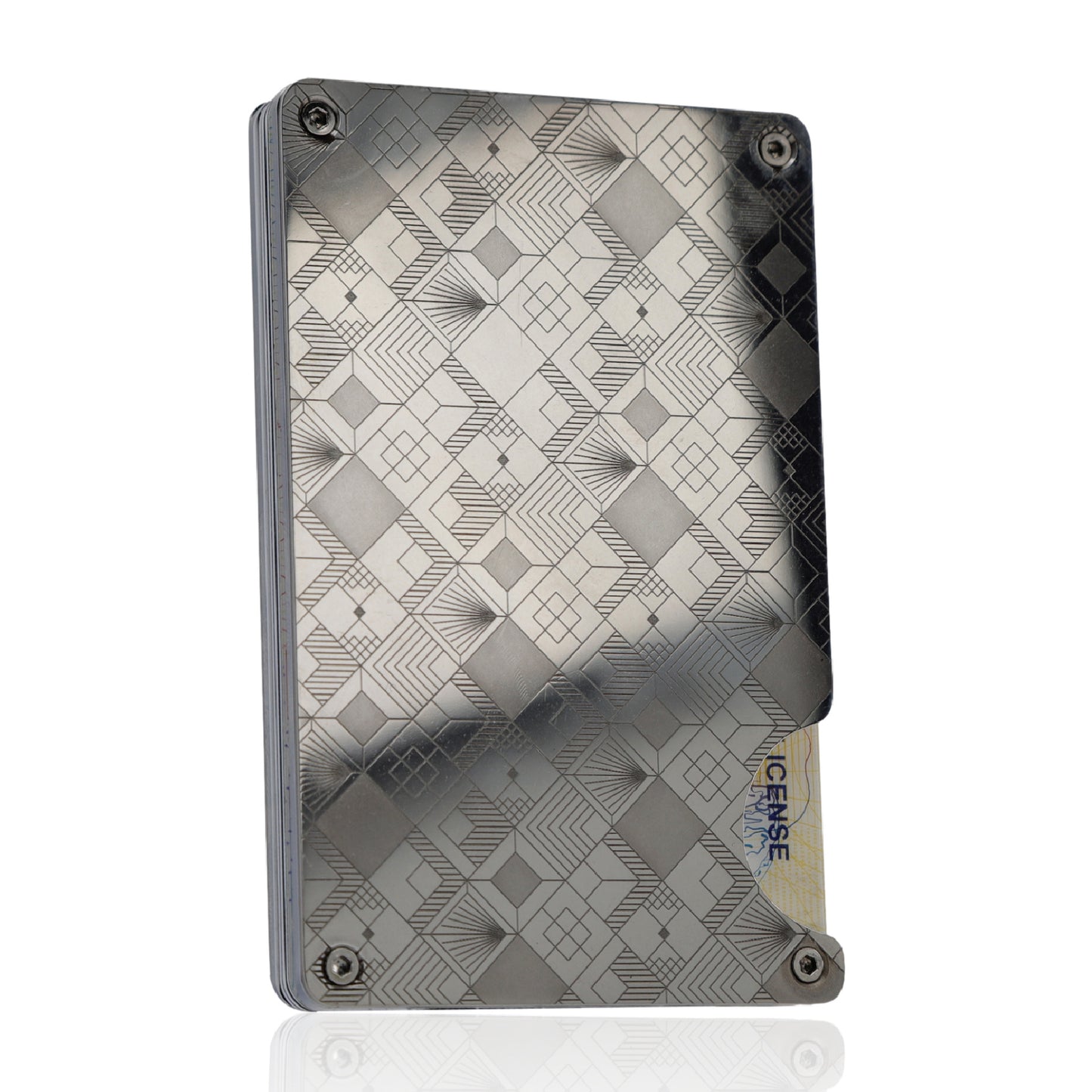 Moxxley MX-307 slim metal credit card holder – 316 stainless steel minimalist wallet