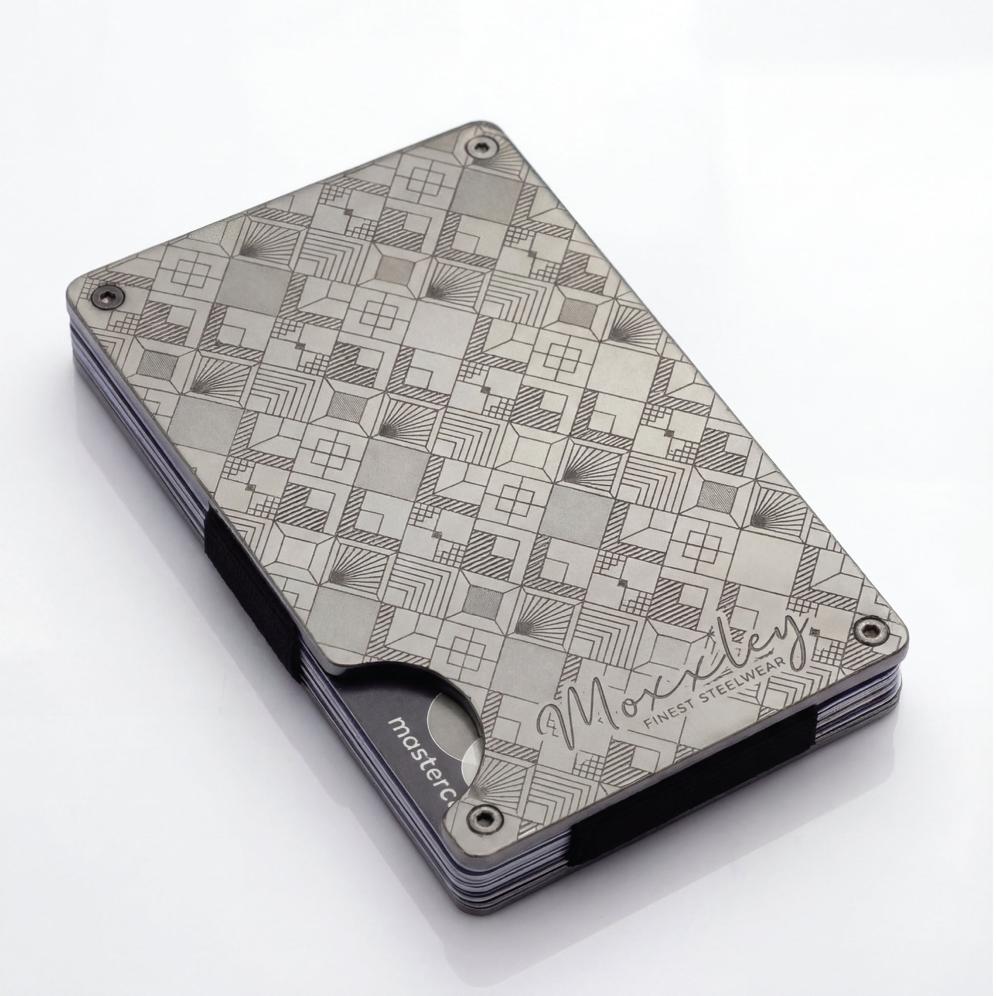 Moxxley MX-307 slim metal credit card holder – 316 stainless steel minimalist wallet
