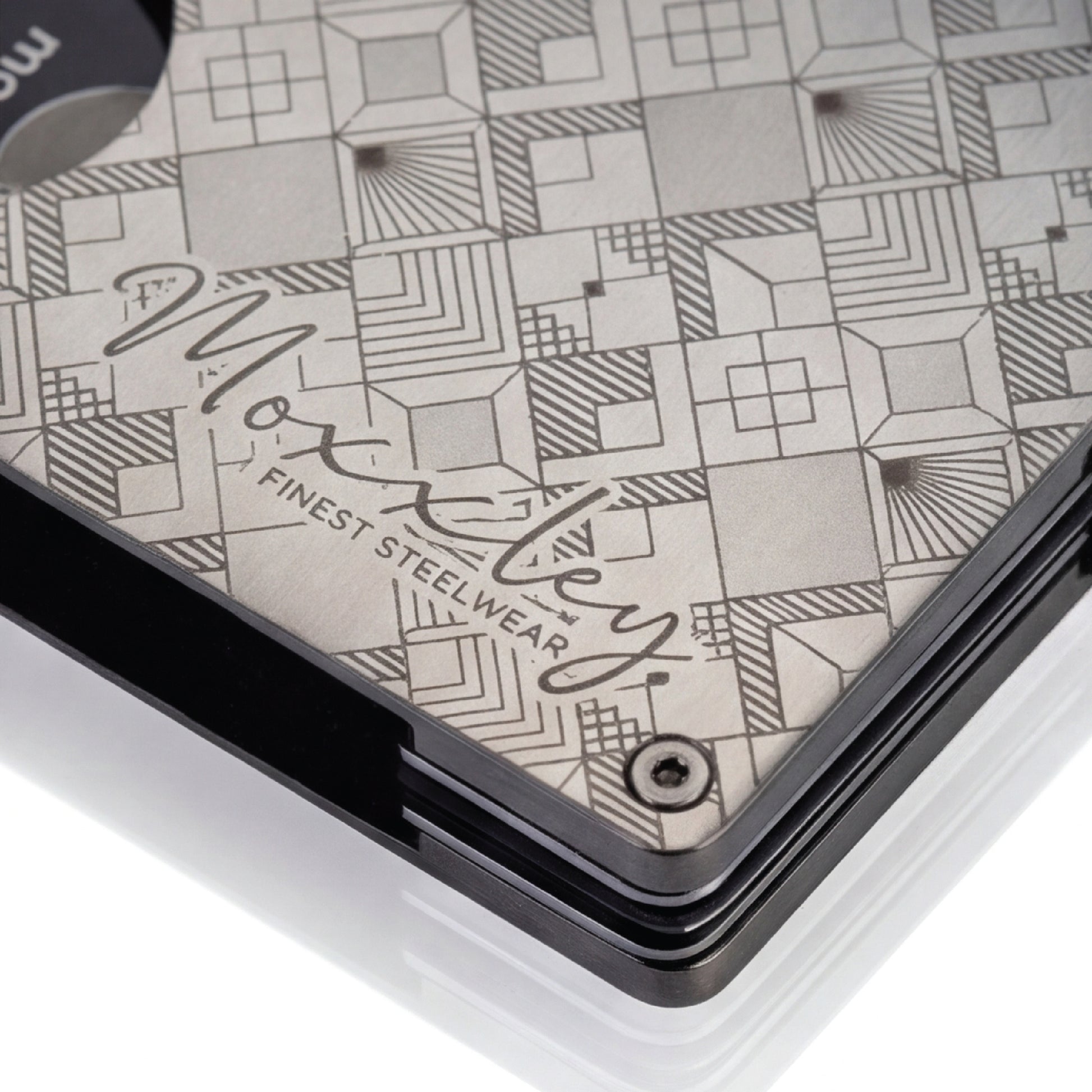 Moxxley MX-307 slim metal credit card holder – 316 stainless steel minimalist wallet