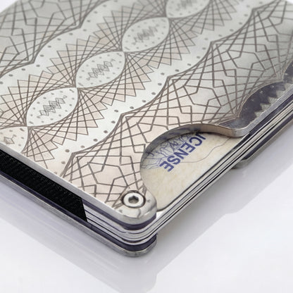 Moxxley MX-308 slim metal credit card holder – 316 stainless steel minimalist wallet