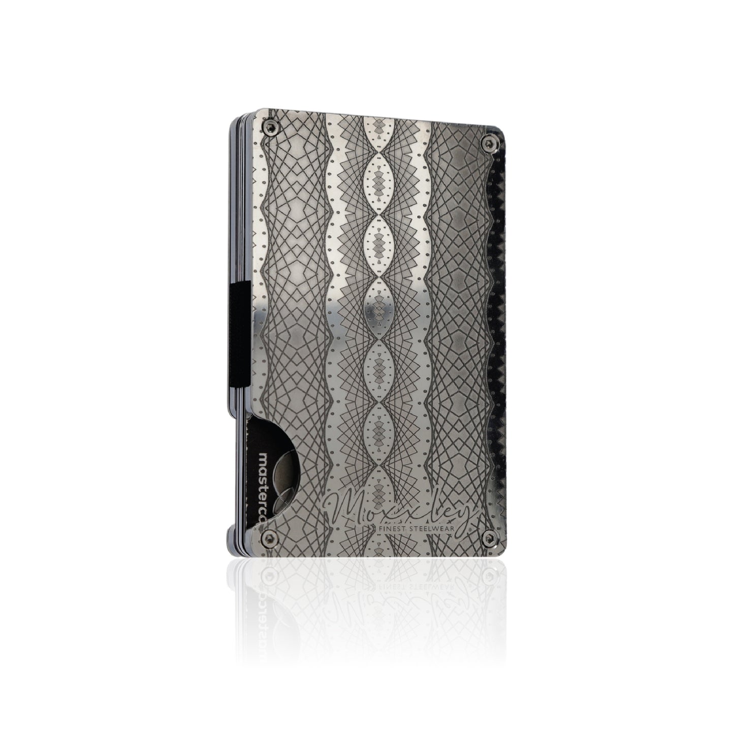 Moxxley MX-308 slim metal credit card holder – 316 stainless steel minimalist wallet