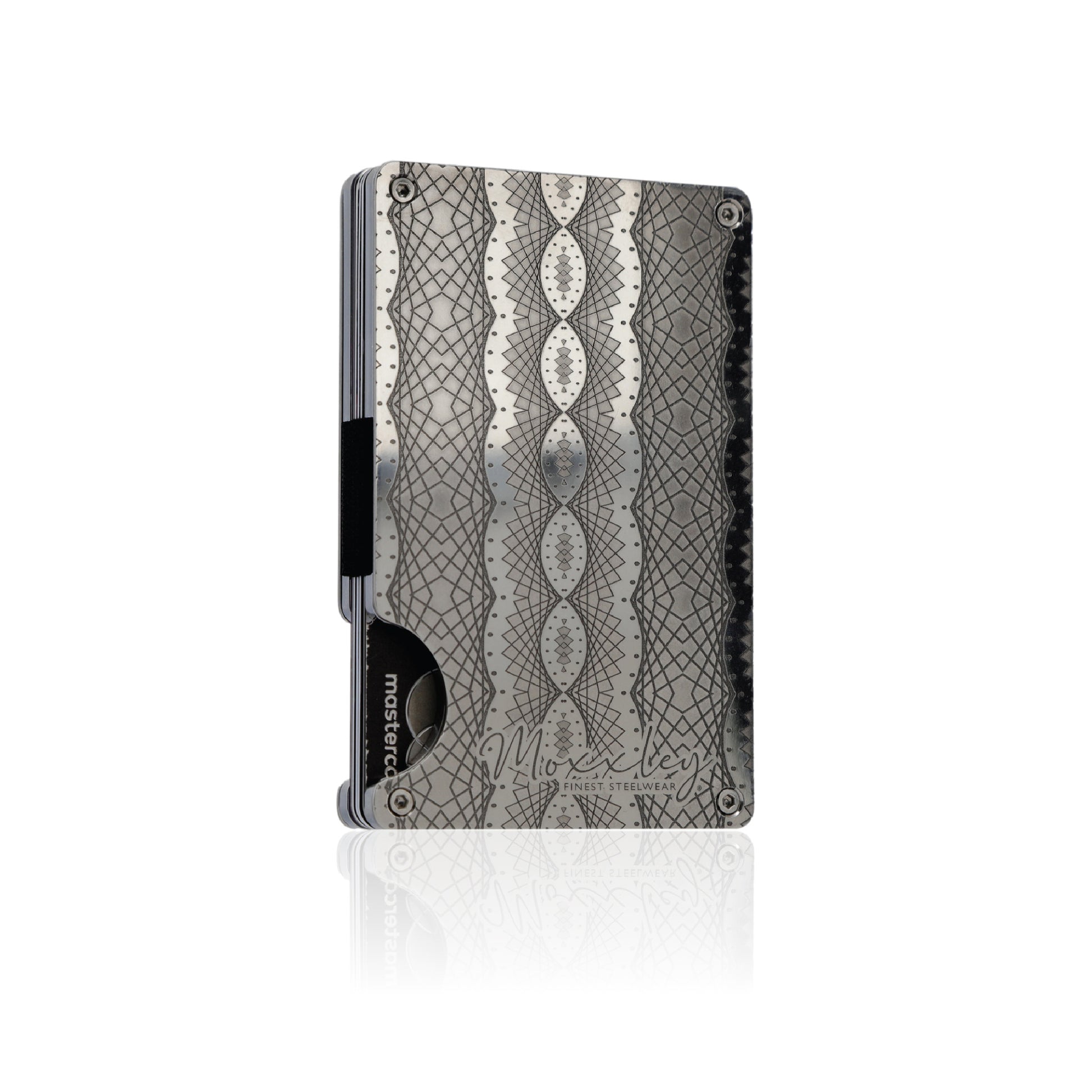 Moxxley MX-308 slim metal credit card holder – 316 stainless steel minimalist wallet