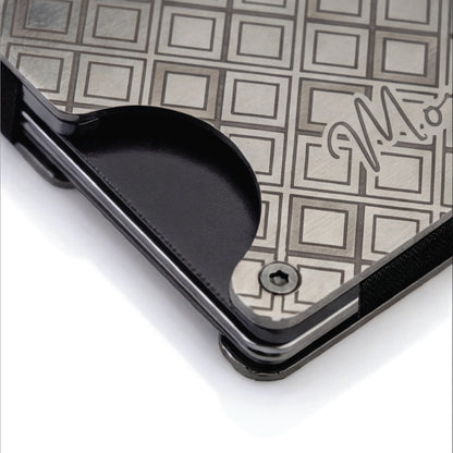 Moxxley MX-309 slim metal credit card holder – 316 stainless steel minimalist wallet