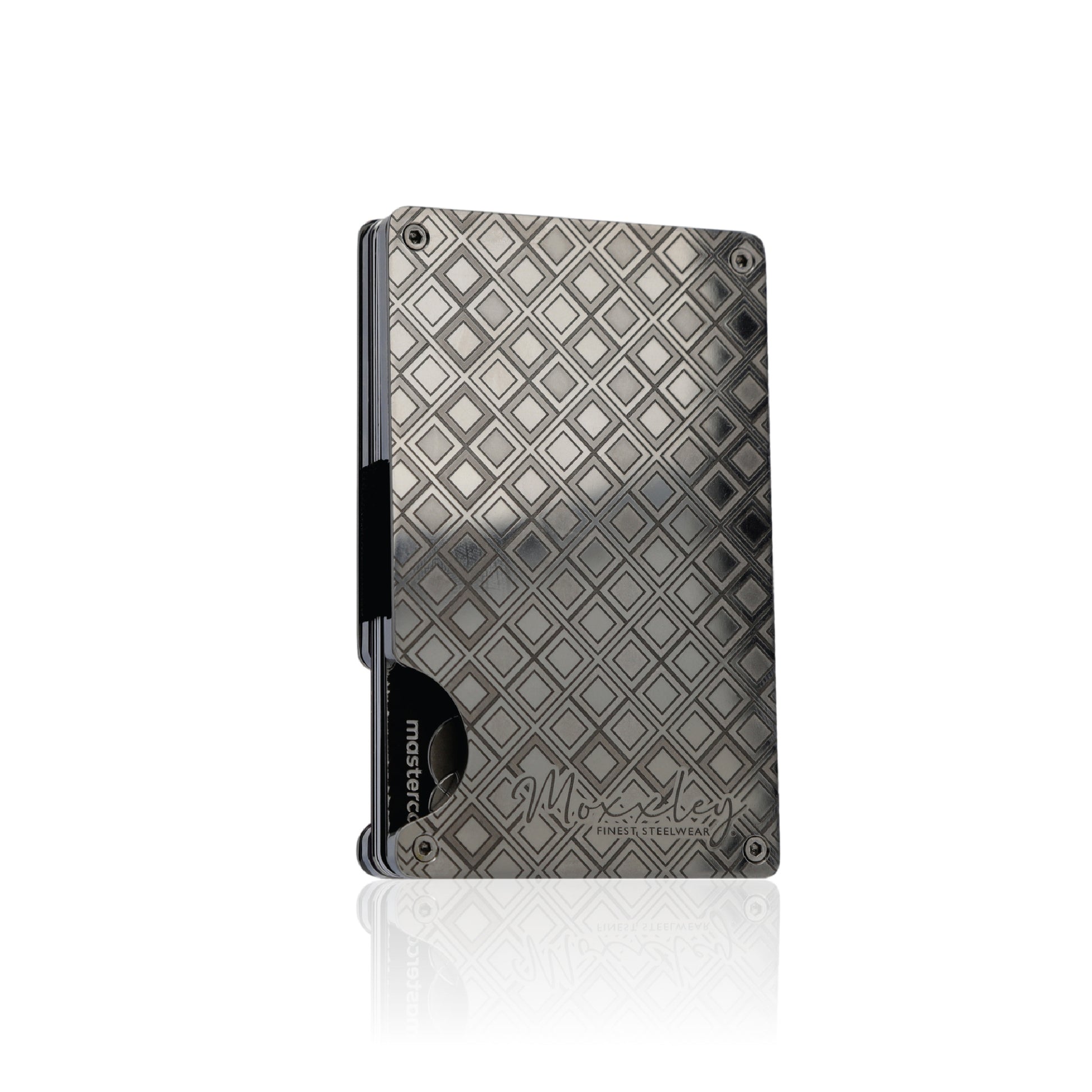 Moxxley MX-309 slim metal credit card holder – 316 stainless steel minimalist wallet