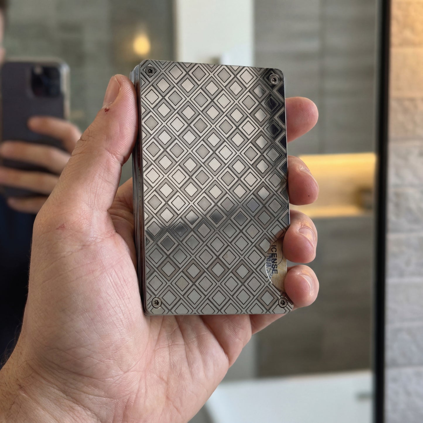 Moxxley MX-309 slim metal credit card holder – 316 stainless steel minimalist wallet