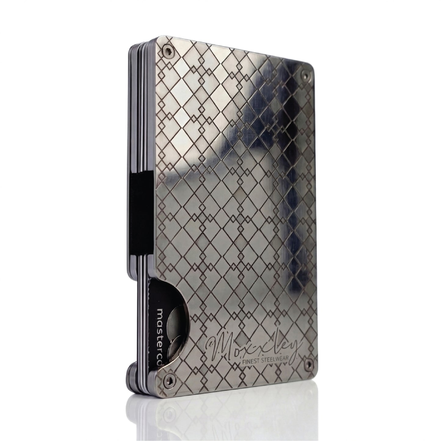 Moxxley MX-311 slim metal credit card holder – 316 stainless steel minimalist wallet