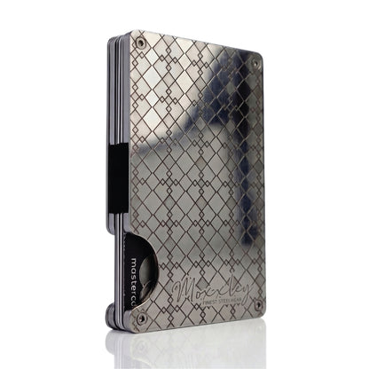 Moxxley MX-311 slim metal credit card holder – 316 stainless steel minimalist wallet
