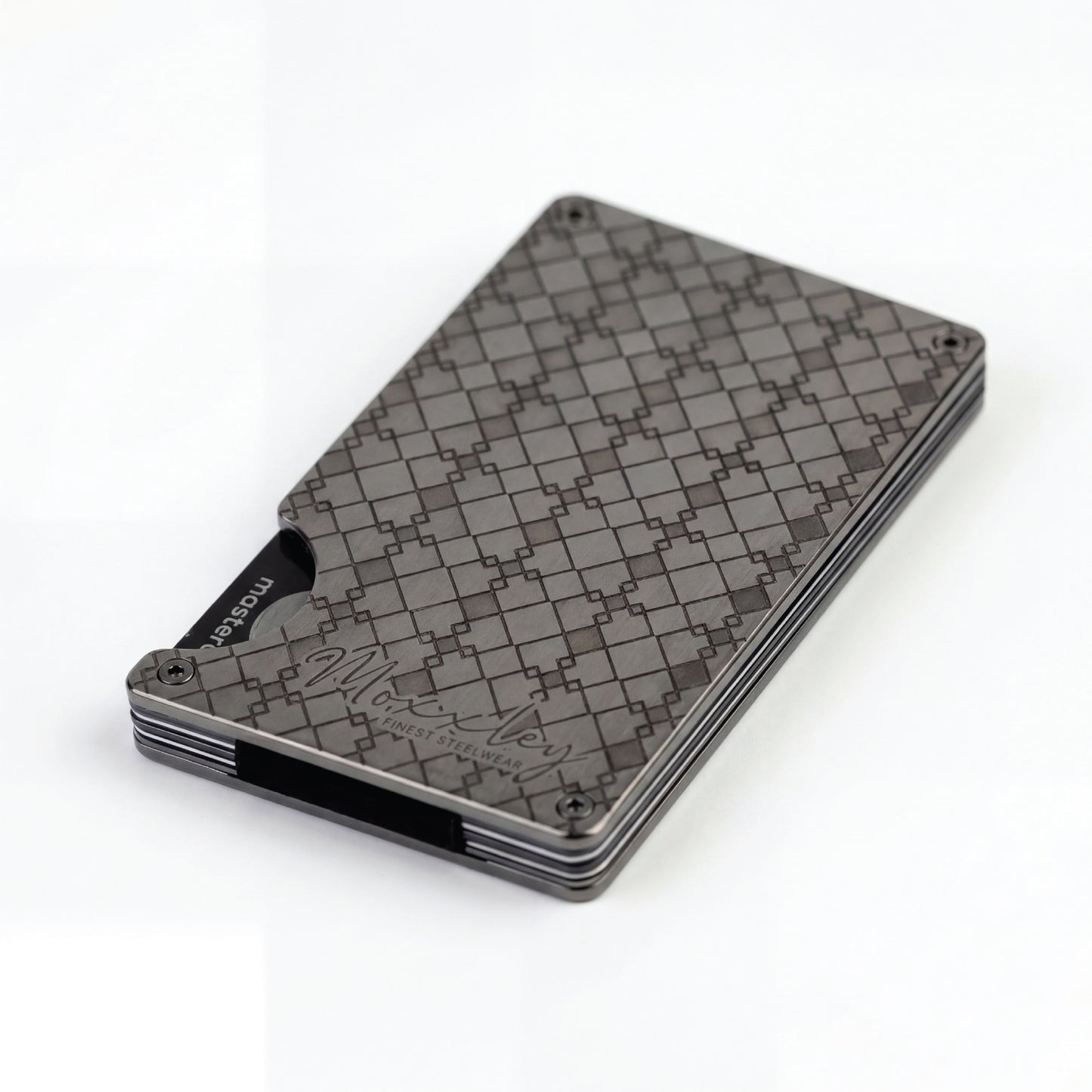Moxxley MX-311 slim metal credit card holder – 316 stainless steel minimalist wallet