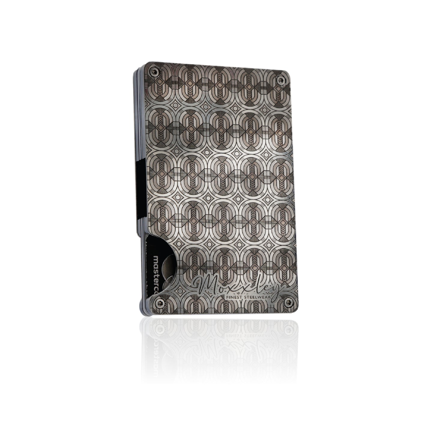 Moxxley MX-313 slim metal credit card holder – 316 stainless steel minimalist wallet