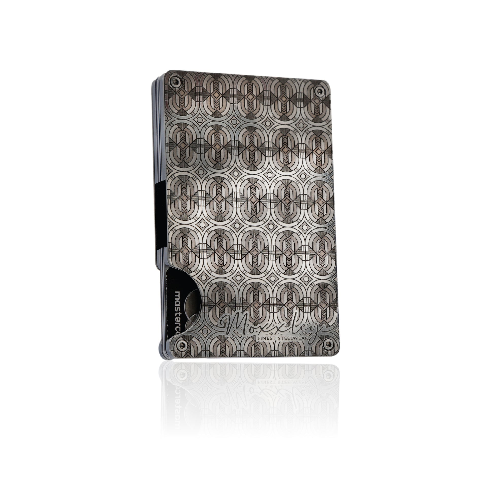 Moxxley MX-313 slim metal credit card holder – 316 stainless steel minimalist wallet